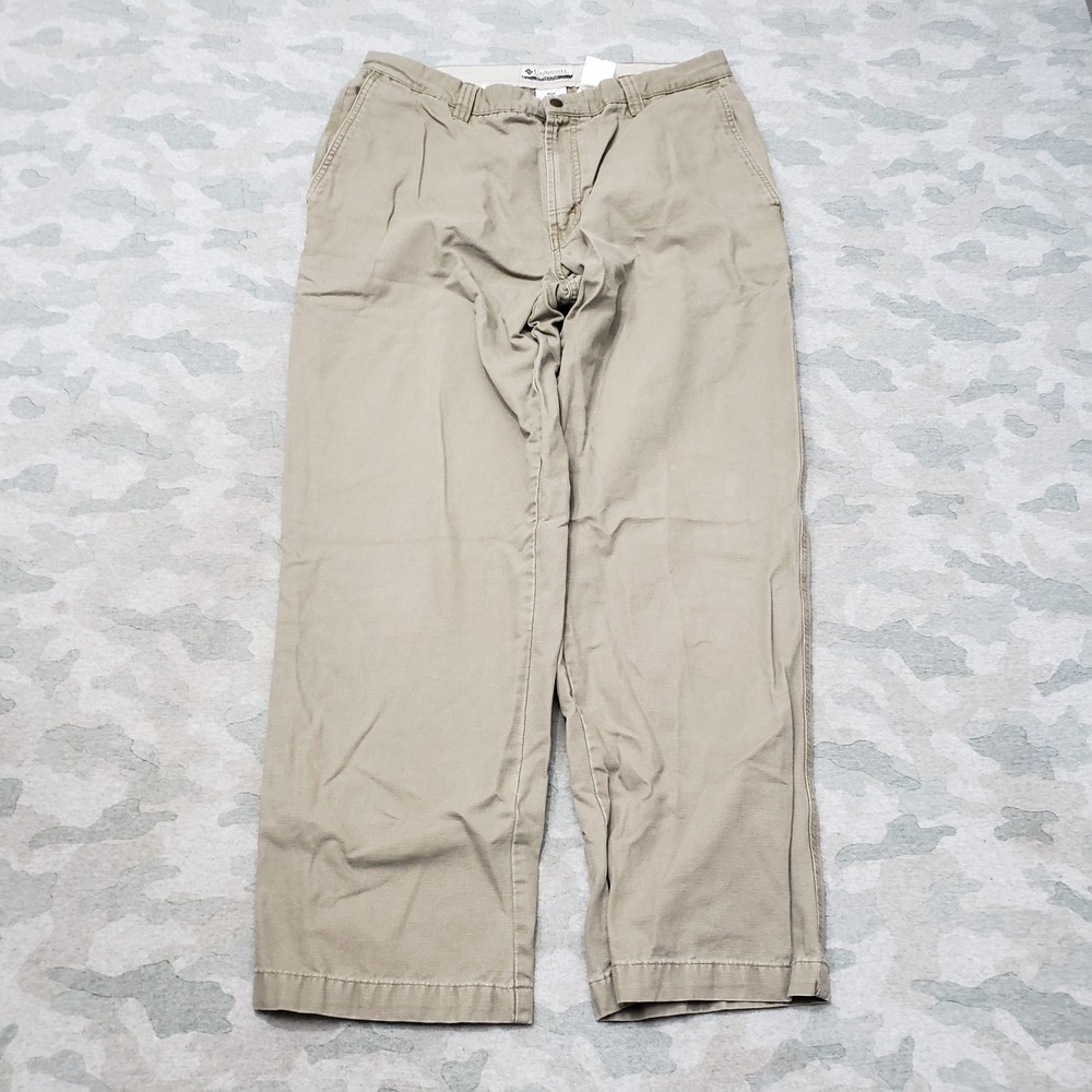 Columbia Pants Mens 36x32 Brown Pockets Outdoors Relaxed
